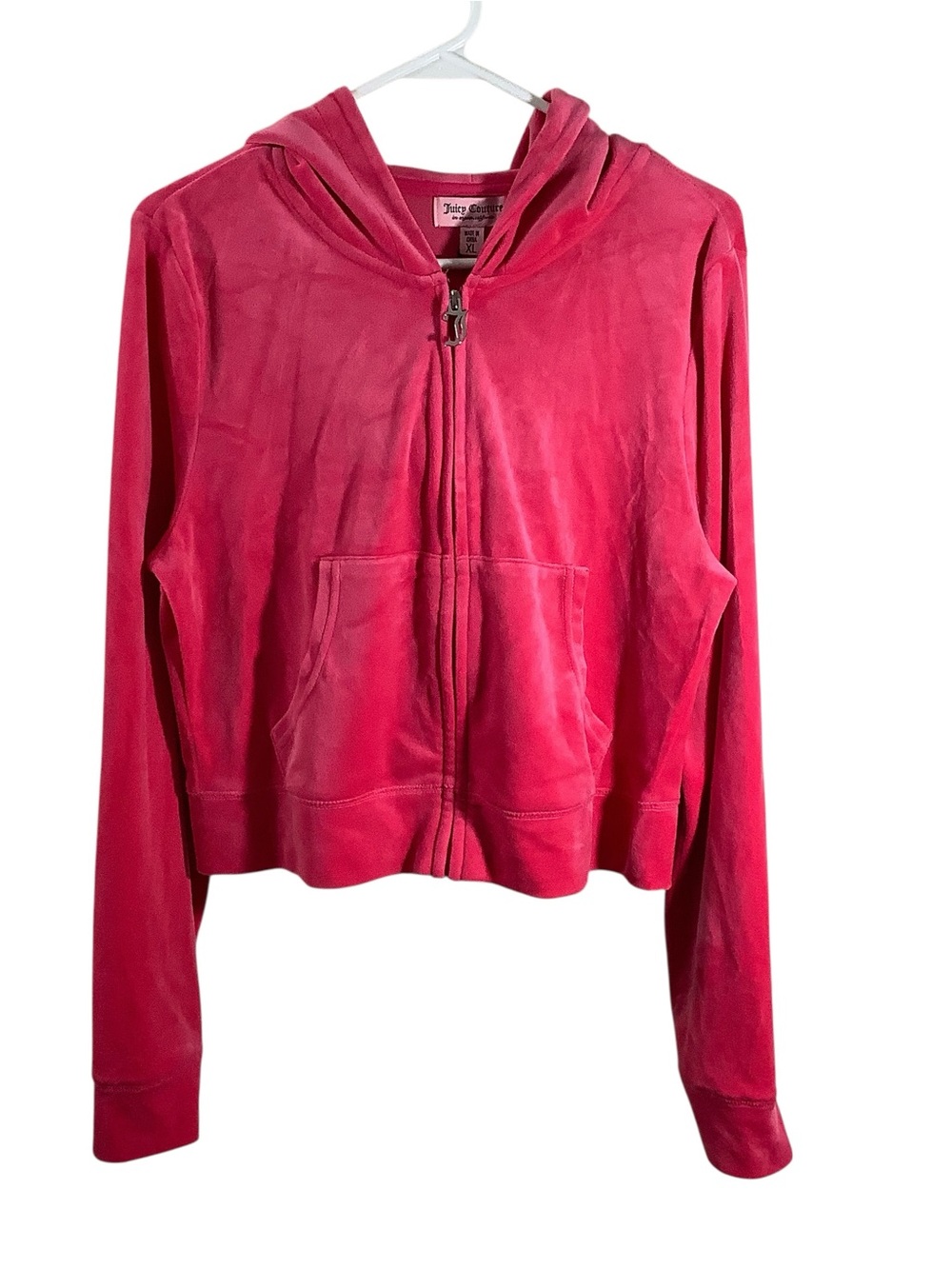 Juicy Couture Bright Pink Velour Sweatpants & Sweatshirt Lounge Set - Picture 7 of 13